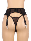 Sexy Eyelash Lace Metal Clips Garter Panty