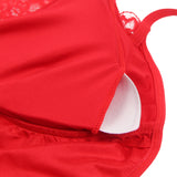 White Eyelash Lace Sexy Push Up Suspenders Nightdress