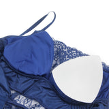 White Eyelash Lace Sexy Push Up Suspenders Nightdress