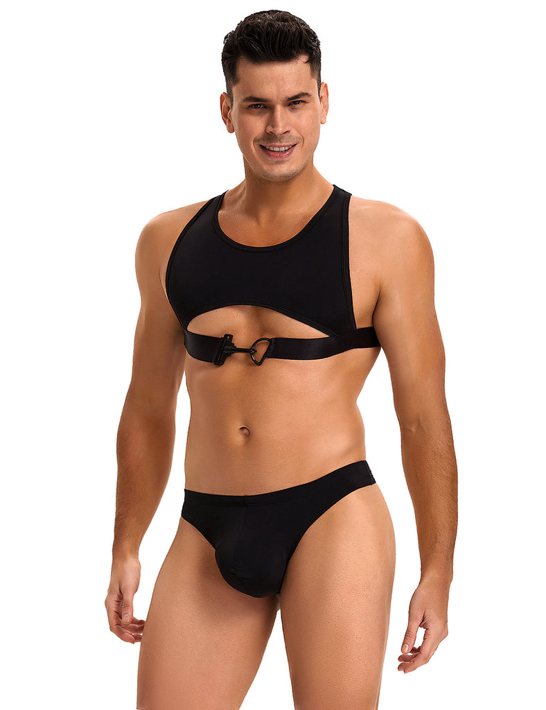 Black Ice Silk Harness Sexy Men Lingerie Set Farawlaya.com Black Ice Silk Harness Sexy Men Lingerie Set Farawlaya.com
