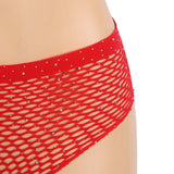Two Piece Fishnet Rhinestone See Through Bikini Egypt Top and Shorts Set