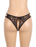 Sexy Open Crotch Lace Bow Panty