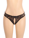 Sexy Open Crotch Lace Bow Panty