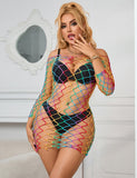 Colorful Long Sleeve Fishnet Bodystocking Egypt