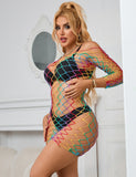 Colorful Long Sleeve Fishnet Bodystocking Egypt