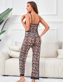 Leopard Egypt Lace Sleepwear Two-piece Set