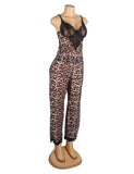 Leopard Egypt Lace Sleepwear Two-piece Set