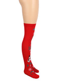 Red Christmas Print Mesh stockings Egypt