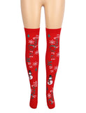 Red Christmas Print Mesh stockings Egypt