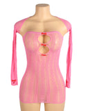 Sexy Long Sleeves Hollow Out Bow Egypt Bodystocking