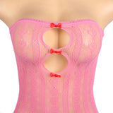 Sexy Long Sleeves Hollow Out Bow Egypt Bodystocking