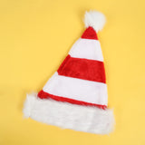 Red Egypt Plush Striped Santa Hat