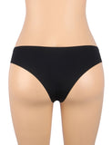 Nude & Black Sexy Ice Silk Low Waist Seamless Panty