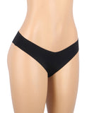 Nude & Black Sexy Ice Silk Low Waist Seamless Panty