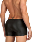 Black Sexy PU Men Underwear With Zipper