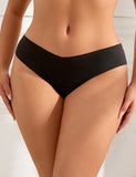 Nude & Black Sexy Ice Silk Low Waist Seamless Panty