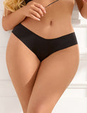 Nude & Black Sexy Ice Silk Low Waist Seamless Panty