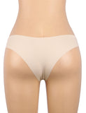 Nude & Black Sexy Ice Silk Low Waist Seamless Panty