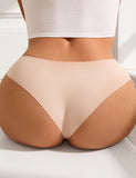 Nude & Black Sexy Ice Silk Low Waist Seamless Panty