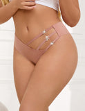 Pink & Brow & Black &  Sexy Swimsuit Cloth Rhinestones Seamless Panty Egypt