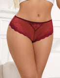 Green & Red & Black Sexy Metal Heart Lace Hollow Out Women Panty Egypt