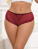 Green & Red & Black Sexy Metal Heart Lace Hollow Out Women Panty Egypt