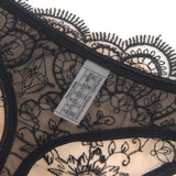 Black Sexy Egypt Mesh Embroidery Lace Garter Bra Set