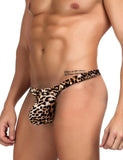 Green & Black Snakeskin Pattern Sexy Men's Thong