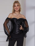 12 Pieces Plastic Black Sexy Lantern Long Sleeves Palace Style Corset Egypt