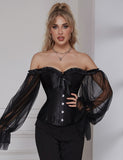 12 Pieces Plastic Black Sexy Lantern Long Sleeves Palace Style Corset Egypt