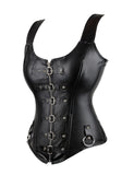 12 Pieces Plastic Bone Black Sexy Faux Leather Palace Style Corset