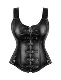 12 Pieces Plastic Bone Black Sexy Faux Leather Palace Style Corset