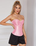 14 Pieces Plastic Bones Sexy Satin Tube Top Palace Style Corset Egypt