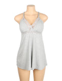 Sexy Modal Lace Deep V Neck Suspender Nightdress Egypt