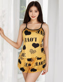 Leopard Print Suspender Home Wear Pajama Set