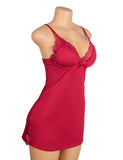 Sexy Egypt Modal Lace Bow Suspender Nightdress Lingerie