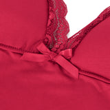 Sexy Egypt Modal Lace Bow Suspender Nightdress Lingerie