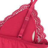 Sexy Egypt Modal Lace Bow Suspender Nightdress Lingerie