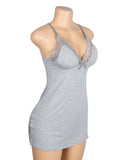 Sexy Egypt Modal Lace Bow Suspender Nightdress Lingerie