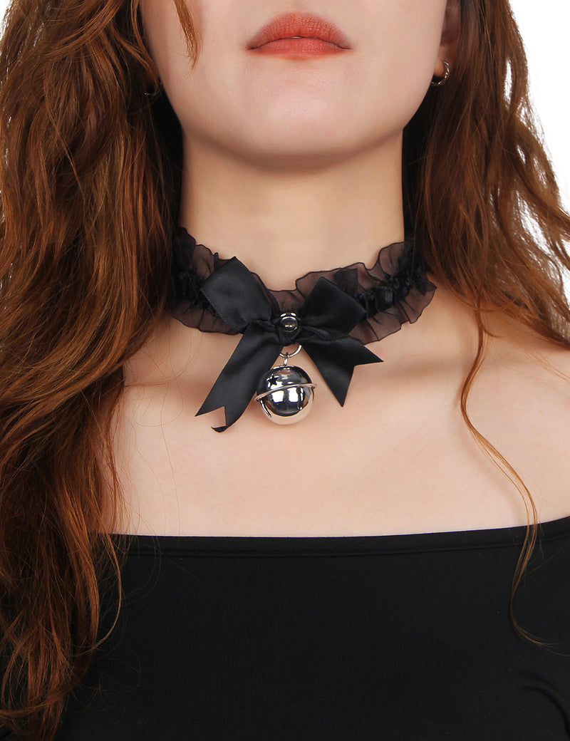 Sexy Egypt Bow Lace Bell Neck Ring