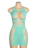 Sexy Jacquard Hollow Out Halter Bodystocking Egypt Dress