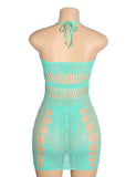 Sexy Jacquard Hollow Out Halter Bodystocking Egypt Dress