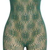 Green Sexy Egypt Jacquard Halter Neck Bodysuit