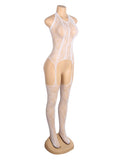 Sexy Jacquard Halter Neck Bodystocking Egypt