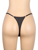 Sexy Lace Ribbon Bow Buckles Waist Adjustable Women Thong