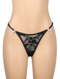 Sexy Lace Ribbon Bow Buckles Waist Adjustable Women Thong