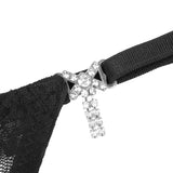 Sexy Lace Ribbon Bow Buckles Waist Adjustable Women Thong