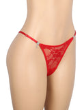 Sexy Lace Ribbon Bow Buckles Waist Adjustable Women Thong