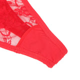 Sexy Lace Ribbon Bow Buckles Waist Adjustable Women Thong