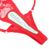 Sexy Lace Ribbon Bow Buckles Waist Adjustable Women Thong